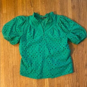 Viral ⚡️Amazon Green Eyelet Women's Top, Prettygarden Med
